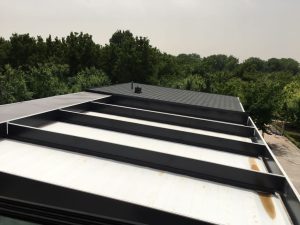 طراحی سقف متحرک شیشه‌ای هوشمند برقی