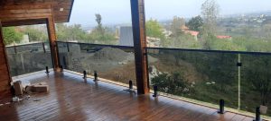 هندریل شیشه‌ای ایمن راه‌پله‌ها ساختمانی